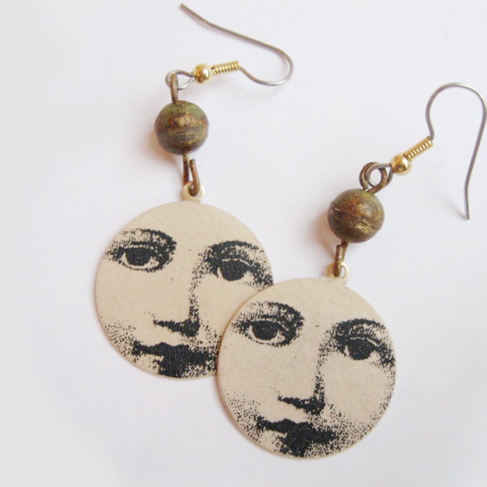 lesaet handmade face earrings